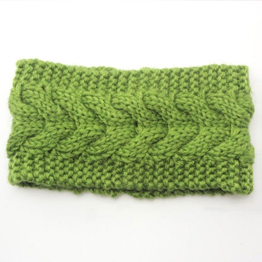*ZOE* Green Handmade Woven Fashion Winter Headband